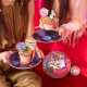 Retro Disco papírtányérok 18 cm | 6 darabos készlet Retro Disco papírtányérok 18 cm | 6 darabos készlet